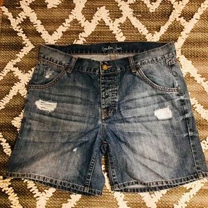 London Jeans, distressed Jean shorts, 8